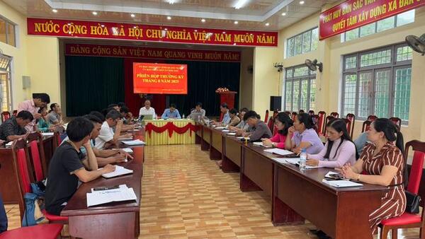 UBND xã Đăk Sao tổ chức phiên họp thường kỳ tháng 8 năm 2025